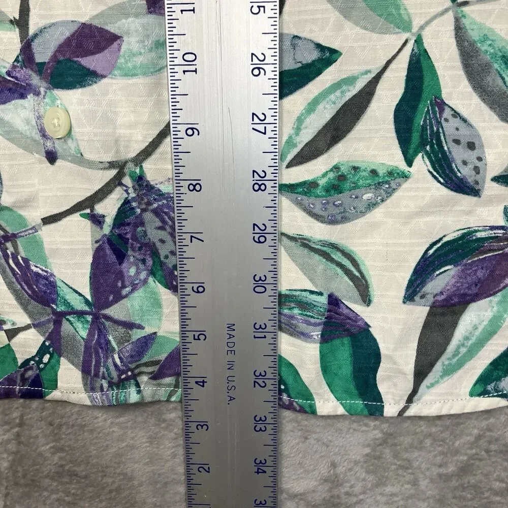 Tommy Bahama 100% Silk Tropical Leaf Short Sleeve Button Up Shirt Men’s XXL